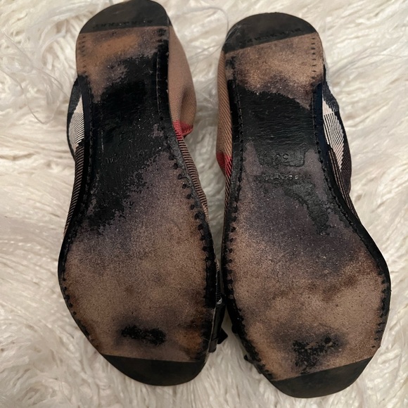 Burberry Authentic Triple Buckle scrunch leather ballerina flats, Size EU 38 - Picture 2 of 4